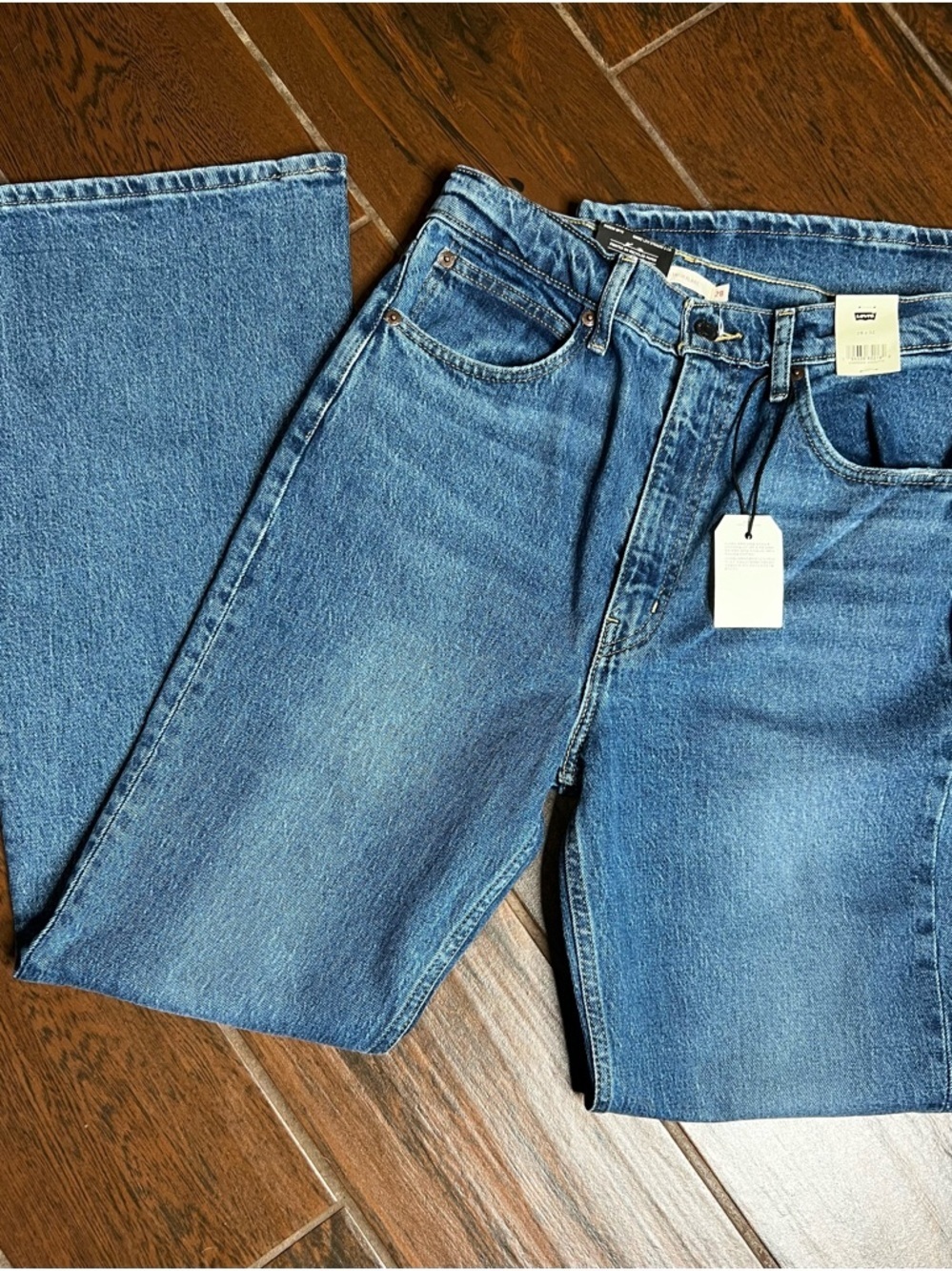 Levi’s Premium 70s High Flare Medium Wash Denim Jeans